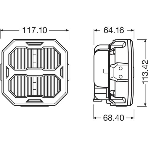 OSRAM Cube PX 3500 ULTRA WIDE,   Working light application, 12/24 V, 6000 K
