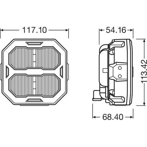 OSRAM Cube PX 1500 ULTRA WIDE,   Working light application, 12/24 V, 6000 K