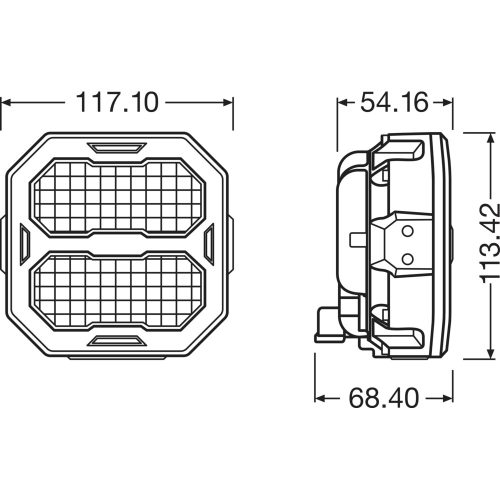 OSRAM Cube PX 1500 WIDE,   Working light application, 12/24 V, 6000 K