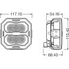 OSRAM Cube PX 1500 SPOT,   Working light application, 12/24 V, 6000 K