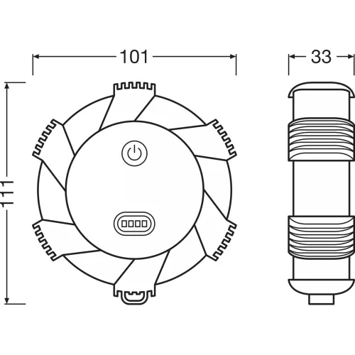 OSRAM LEDguardian ROAD FLARE,   Warning and safety lights, LEDSL303, 4.5 V, 6500 K