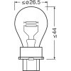 OSRAM S8 WEDGE BASE, P27/7W Auxiliary lamp, 3157 TF, 12.0 V