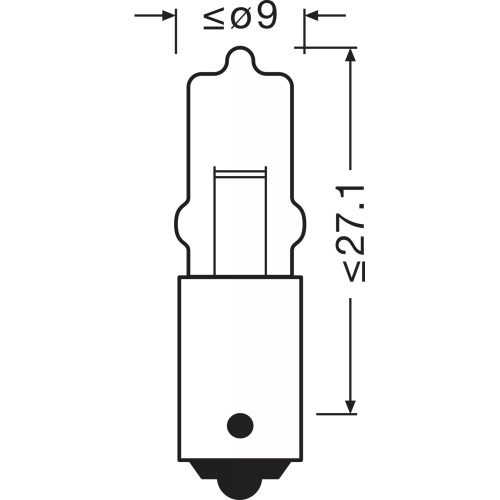 OSRAM ORIGINAL MINIWATT, - Auxiliary lamp, 64115, 12.0 V