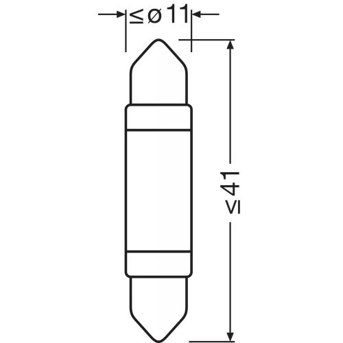 OSRAM LEDriving SL, Off-road ≙ C5W Mainly used for number plate/ interior applications, 6413DWP-01B, 12.0 V, 6000 K