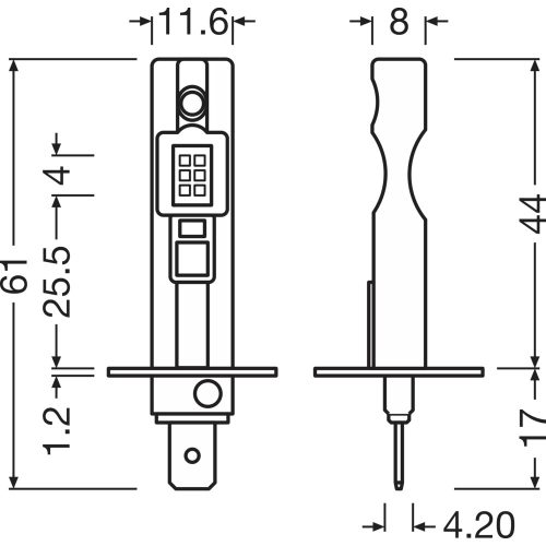 OSRAM LEDriving HL EASY, Off-road ≙ H1 Mainly used for Low Beam, High Beam, 12.0 V, 6500 K