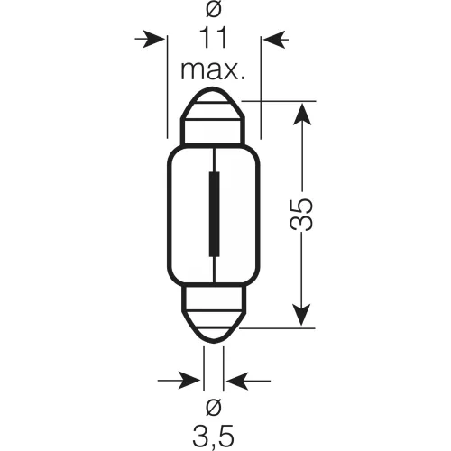 OSRAM ORIGINAL FESTOON, C5W Auxiliary lamp, 6418-02B, 12.0 V