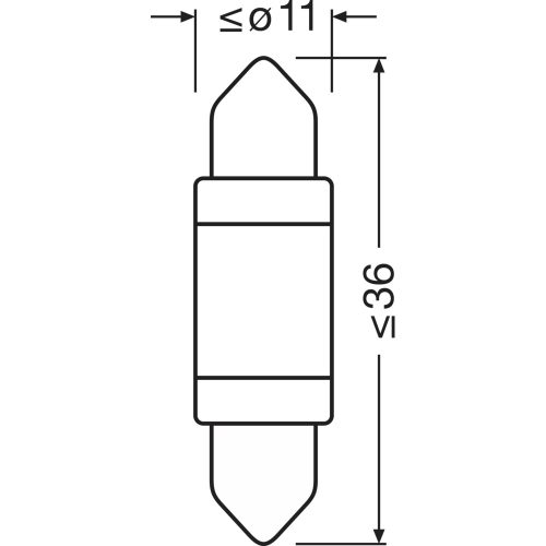 OSRAM LEDriving SL, Off-road ≙ C5W Mainly used for number plate/ interior applications, 6418DWP-01B, 12.0 V, 6000 K