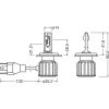 OSRAM LEDriving HL BRIGHT, Off-road ≙ H4/H19 Mainly used for Low Beam, High Beam and Fog light applications, 64193DWBRT-2HFB, 12.0 V, 6000 K