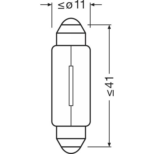 OSRAM ORIGINAL FESTOON, - Auxiliary lamp, 6429, 24.0 V