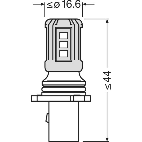OSRAM LEDriving SL, Off-road ≙ P13W Mainly used for daytime running light applications, 5828DWP, 12.0 V, 6000 K