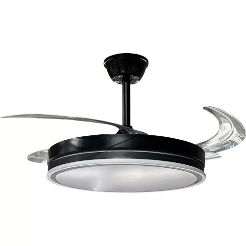 LED FAN CEILING 36W/3CCT 2880LM 100-240V BLACK - REMOTE CONTROL