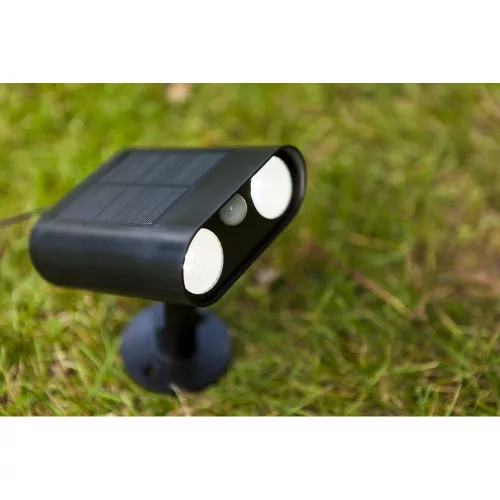 BINGO SOLAR LED SPIKE 1 LIGHT PIR BLACK