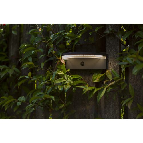 VYZOR SOLAR LED WALL 1 LIGHT PIR DARK GREY