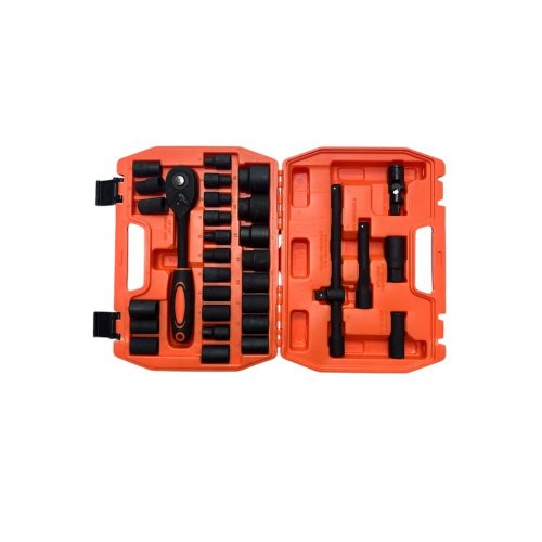 META-PRO - Reinforced Black Ratchet Socket Set 32-Piece