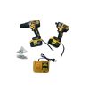 META-PRO - Cordless electric drill set in black and yellow color
