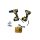META-PRO - Cordless electric drill set in black and yellow color