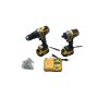 META-PRO - Cordless electric drill set in black and yellow color