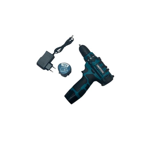 ÜBERTOOL - cordless electric drill set 18 W black blue color