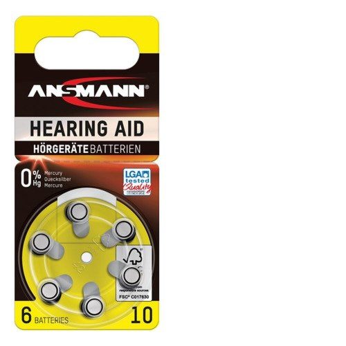 Ansmann Zinc Air hearing aid battery 10/PR70 1.4V