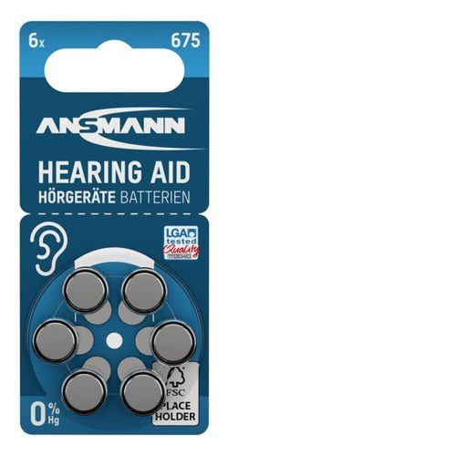 Ansmann 675 hearing aid battery