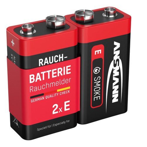 ANSMANN 9 V alkaline battery for smoke detector