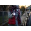 1W LED flashlight with zoom function rubberized surface colorful ring wrist strap powered by 3 Micro AAA alkaline batteries
