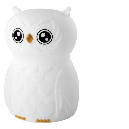 Owl shaped silicone LED night light for children's room