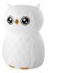 Owl shaped silicone LED night light for children's room