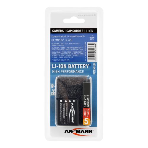 LI-42B Olympus camera battery 3.7V 650 mAh