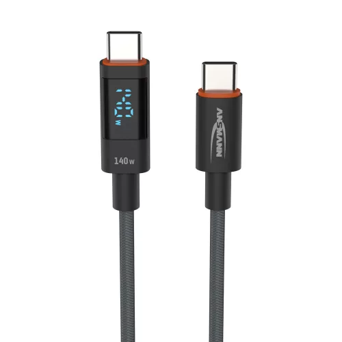 USB-C charging cable with LED display