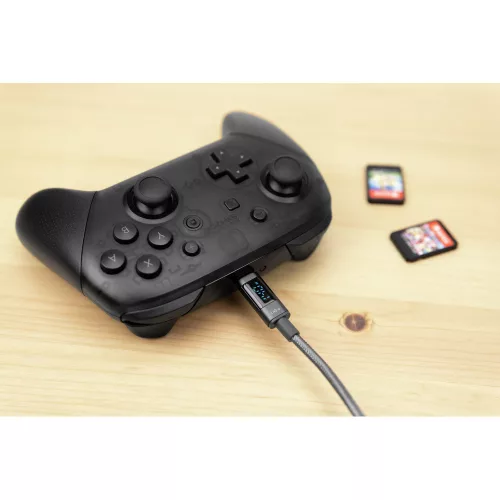 USB-C charging cable with LED display