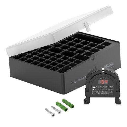 Ansmann battery storage box with a tester