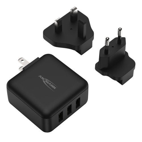 Intelligent USB charger with 15 W AC connectors
