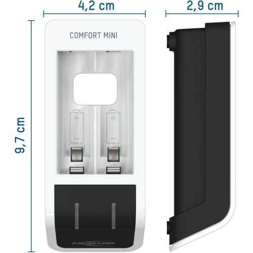 Compact USB fast charger for 1-4 NiMH batteries