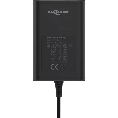 Universal power supply APS 1000 12W 3-12V 1A