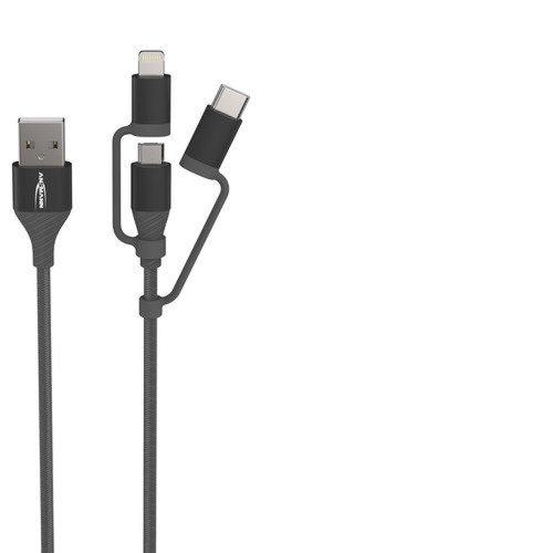 Ansmann 3 in 1 data and charging cable 120 cm