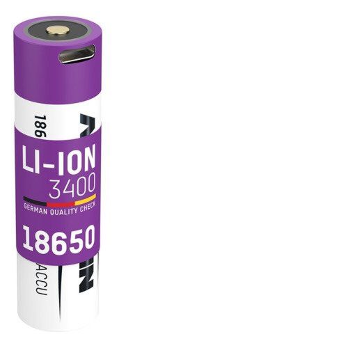 ANSMANN 18650 3400mAh lithium battery with USB-C charger
