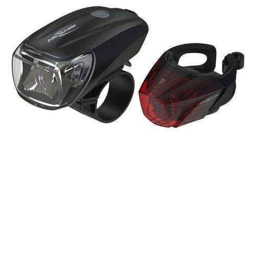 Rechargeable LED bicycle light set