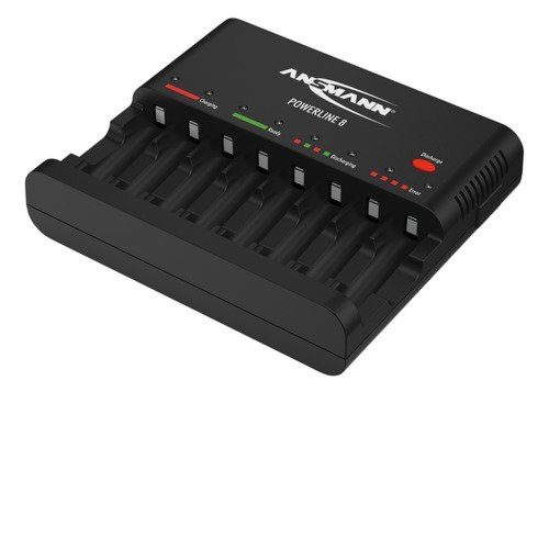 Intelligens ANSMANN Powerline 8 NiMH/NiCd charger with USB output