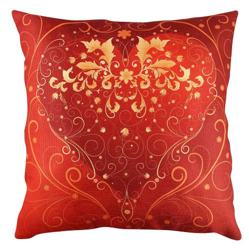 Soft & Stylish Cushion (43 x 43 cm), 50% Cotton/50% Polyester, Washable & Ironable, Concealed Zip, Silicone Filling | Perfect for Home Decor & Comfort