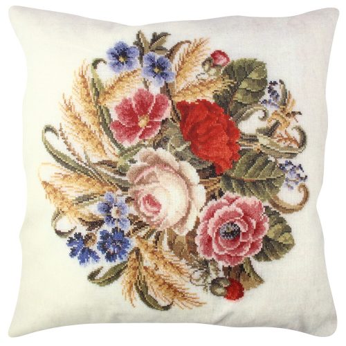 Soft & Stylish Cushion (43 x 43 cm), 50% Cotton/50% Polyester, Washable & Ironable, Concealed Zip, Silicone Filling | Perfect for Home Decor & Comfort