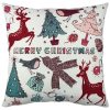 Soft & Stylish Cushion (43 x 43 cm), 50% Cotton/50% Polyester, Washable & Ironable, Concealed Zip, Silicone Filling | Perfect for Home Decor & Comfort