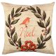 Soft & Stylish Cushion (43 x 43 cm), 50% Cotton/50% Polyester, Washable & Ironable, Concealed Zip, Silicone Filling | Perfect for Home Decor & Comfort