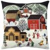 Soft & Stylish Cushion (43 x 43 cm), 50% Cotton/50% Polyester, Washable & Ironable, Concealed Zip, Silicone Filling | Perfect for Home Decor & Comfort