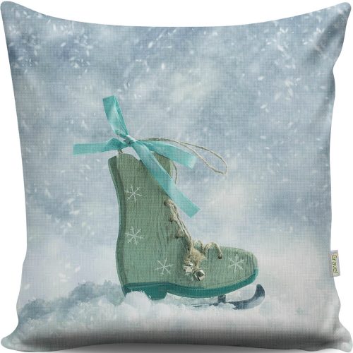 Soft & Stylish Cushion (43 x 43 cm), 50% Cotton/50% Polyester, Washable & Ironable, Concealed Zip, Silicone Filling | Perfect for Home Decor & Comfort