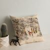 Soft & Stylish Cushion (43 x 43 cm), 50% Cotton/50% Polyester, Washable & Ironable, Concealed Zip, Silicone Filling | Perfect for Home Decor & Comfort