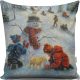 Soft & Stylish Cushion (43 x 43 cm), 50% Cotton/50% Polyester, Washable & Ironable, Concealed Zip, Silicone Filling | Perfect for Home Decor & Comfort