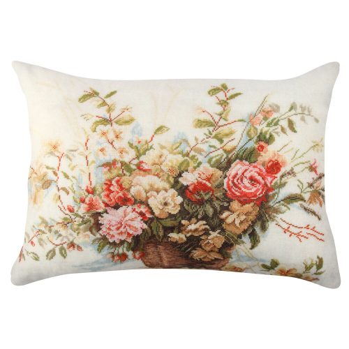 Soft & Stylish Cushion (33 x 48 cm), 50% Cotton/50% Polyester, Washable, Ironable, Concealed Zip, Silicone Filling | Perfect for Home Decor & Comfort