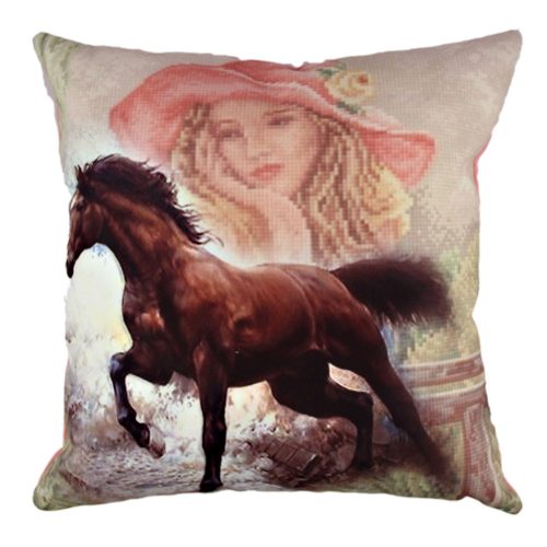 Soft & Stylish Cushion (43 x 43 cm), 50% Cotton/50% Polyester, Washable & Ironable, Concealed Zip, Silicone Filling | Perfect for Home Decor & Comfort