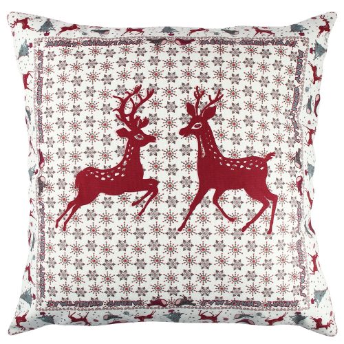 Soft & Stylish Cushion (43 x 43 cm), 50% Cotton/50% Polyester, Washable & Ironable, Concealed Zip, Silicone Filling | Perfect for Home Decor & Comfort